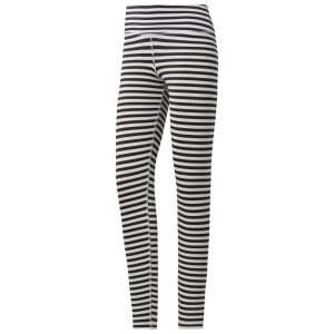 Legginsy Damskie Reebok Striped Białe/Czarne PL 35BAQZP